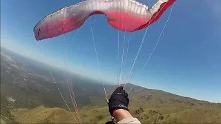 emerencgy opening of reserve, paragliding CRASH