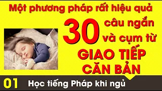 Học Tiếng PHÁP Khi Ngủ - 30 câu ngắn và cụm từ GIAO TIẾP căn bản - Phần 1