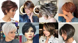 CORTES DE CABELO CURTO FEMININO 2023 TENDÊNCIA  CABELO CURTO MULHERES +40+50+60 ANOS