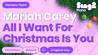 Mariah Carey - All I Want For Christmas Is You (Piano Karaoke)