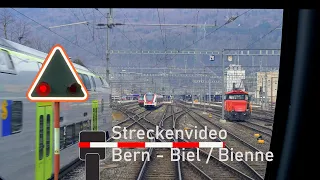 Cab ride Berne - Biel / Bienne - Führerstandsmitfahrt Bern - Biel / Bienne