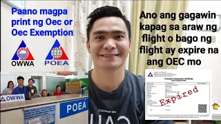 PAANO MAG PRINT NG OEC / OEC EXEMPTION | POEA AND OWWA DESK AT NAIA | OWWA MEMBERSHIP