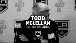 LA Kings Head Coach Todd McLellan addresses the media following the Jonathan Quick trade