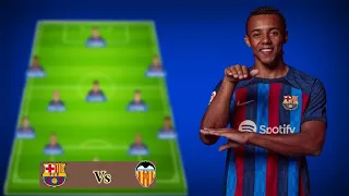 Barcelona Predicted Starting Lineup Vs Valencia In La Liga MatchDay 12