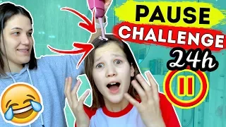 PAUSE CHALLENGE  por 24 HORAS | PASO MUCHA VERGUENZA CON EL PAUSA CHALLENGE | Daniela Golubeva