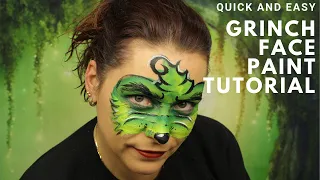 Grinch Face Paint Tutorial | Quick and Easy Face Paint | 2 Minute Face Paint