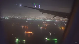 Night Landing in Singapore with Singapore Airlines