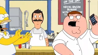 Homer Freaks Out at Peter being nice to Bob's Burgers