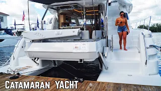 Aquila 44 Catamaran Yacht Walkthrough | Boat Show Power Catamaran