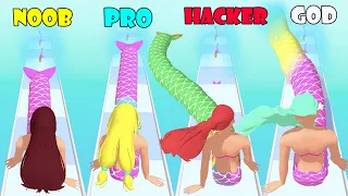 NOOB vs PRO vs HACKER vs GOD - Mermaid Stack!