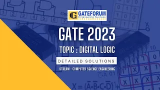 GATE 2023 Exam Solutions I Digital Logic I Computer Science Engineering