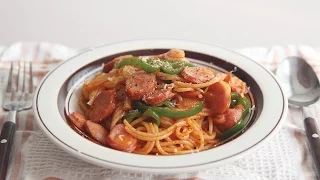 케첩으로 만든 스파게티?!?! 나폴리탄 스파게티 : Spaghetti Napolitan | Honeykki 꿀키