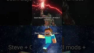 Doom Slayer Vs Steve. Epic Battle #doometernal #doomslayer #minecraft #steve