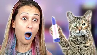 IK LIET MIJN KAT MIJN MAKE-UP KIEZEN EN DIT GEBEURDE ER! || Fan Friday