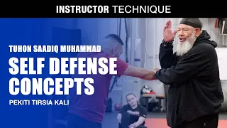 PEKITI TIRSIA KALI SELF DEFENSE CONCEPTS with TUHON SAADIQ MUHAMMAD | FILIPINO MARTIAL ARTS