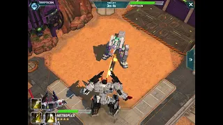 Transformers Earth Wars: Metroplex level 19 4 Star vs 5 STAR TRYPTICON LEVEL 24. BASE 24/25