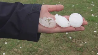 Severe hail falls on Central Texas, damaging homes and vehicles