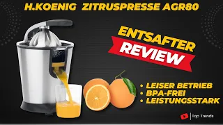 H.Koenig Elektrische Zitruspresse AGR80 Review - Bester Entsafter unter 50 Euro?