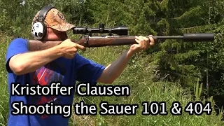 Kristoffer Clausen shooting Sauer 101 and 404 rifles.