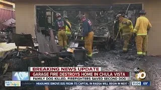 Garage fire destroys home in Chula Vista.