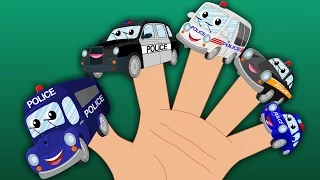 Ralph and rocky | Police Vehicles | Finger Family | Car Rhymes