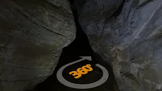 Inside a cave: Do you dare looking down? | Cave Exploration 360°