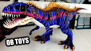 CUSTOM MATTEL SUPER COLOSSAL GIGANOTOSAURUS | GLOW IN THE DARK OMEGA 09 REPAINT | OB TOYS DINOSAUR