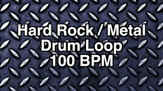 Hard Rock / Heavy Metal Drum Loop 100 BPM - Just Drums Jam Track / Backing Track - 20 Minutes