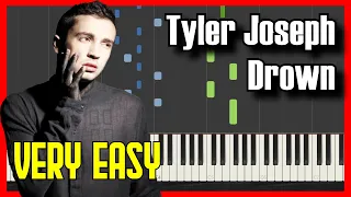 🎹 How to Play Tyler Joseph - Drown ✔️ | 【2022】Easy Slow Piano Tutorial (Synthesia)