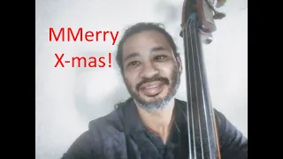 Teo plays Santa Claus is Coming to Town and I'll be Home for Christmas (vocal, upright bass)