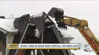 Detroit debates $250M bond proposal for demolition