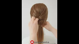 Acconciature Facili e Veloci capelli medi 👩‍🦰 Cute & Easy Updo Hairstyle for medium hair #shorts