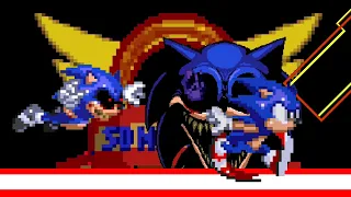 final scape but sonic the hedgehog sing it in 16 bits | fnf final escape 16 bits sprite animation |