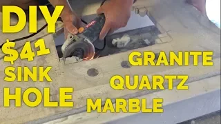 $41 DIY How to Cut an Undermount Sink Hole in Granite, Marble or Engineered Quartz