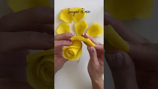 Yellow Sugar Rose for Cake Decorating ⎸ Edible Cake Toppers