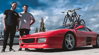 FERRARI Mountainbike ROADTRIP nach Finale Ligure | Mit Schlafsack neben Sportwagen | Fabio Schäfer