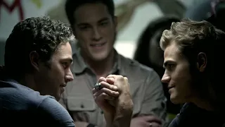 Stefan And Mason Arm Wrestle - The Vampire Diaries 2x02 Scene