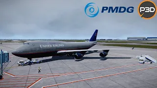 [P3D V5] PMDG 747 Rainy Departure from Chicago with Active Sky
