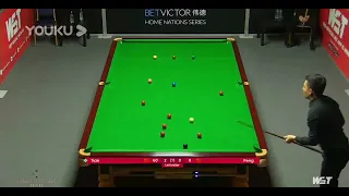 really hard to see this in #snooker history, one shot pot three reds, he instantly win the frame