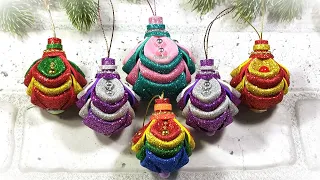 Ёлочные игрушки, новогодние фонарики из фоамирана 2021 🎄 diy christmas ornaments