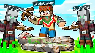 ¡Me Paso Minecraft PERO los SAQUEADORES ME AYUDAN! 😂🏹🏯 SILVIOGAMER MINECRAFT PERO