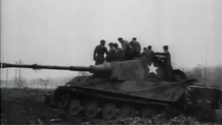 1st Army Activity Near Duren Germany Captured King Tiger 120mm Mortar WW2