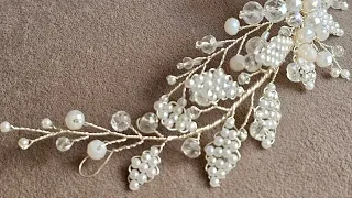 DIY Headpiece - Pearls and Crystals