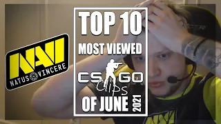 S1mple The UNDERTAKER - TOP 10 Most Viewed CSGO Clips Of June 2021