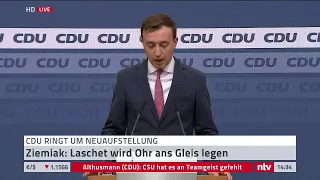 LIVE: Pressekonferenz der CDU nach der Präsidiums- und Vorstandssitzung