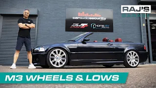 BMW E46 M3 Convertible gets NEW KW Suspension and Wheels! Raj's Garage Ep51