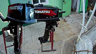 Ремонт двухтактный лодочный мотор Тохатсу 5 своими руками. Поломка редуктора лодочного мотора.
