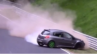 Hard Renault Clio RS Crash Nürburgring Touristenfahrten Nordschleife 22.05.2016