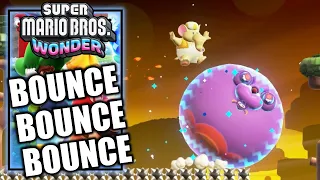 Super Mario Bros Wonder, Pipe-Rock Plateau Special Bounce Bounce Bounce 100% All Seeds Flower & Flag