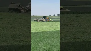 Jcb + claas triple mower.   Honeymann harvesting 💪 #tractor #farmmachinery #agriculture